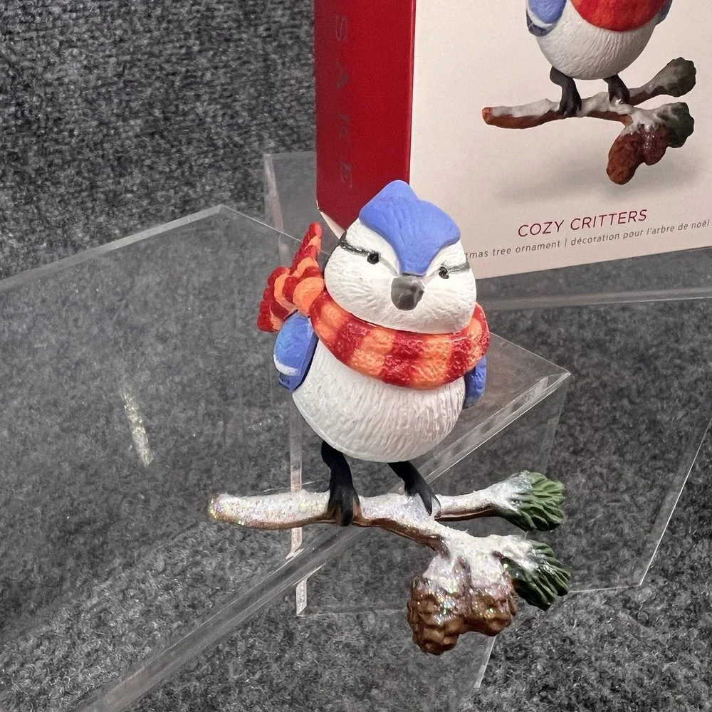 2018 Hallmark Keepsake Ornament Cozy Critters #2 Blue Jay New QX9433